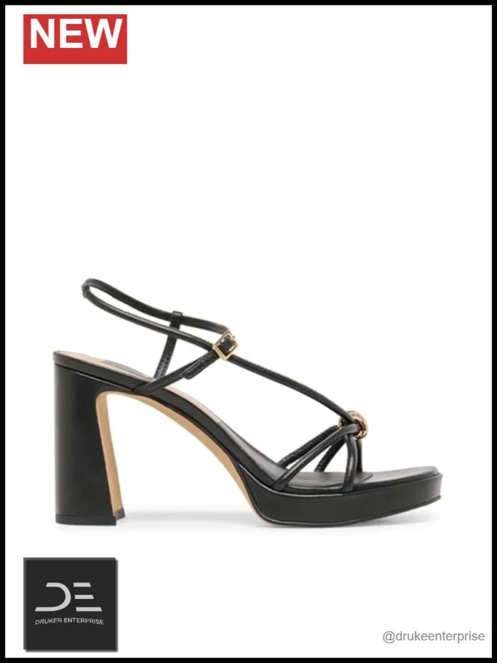 Dolce Vita Odete Platform Heeled Sandals Open Toe Slingback Leather